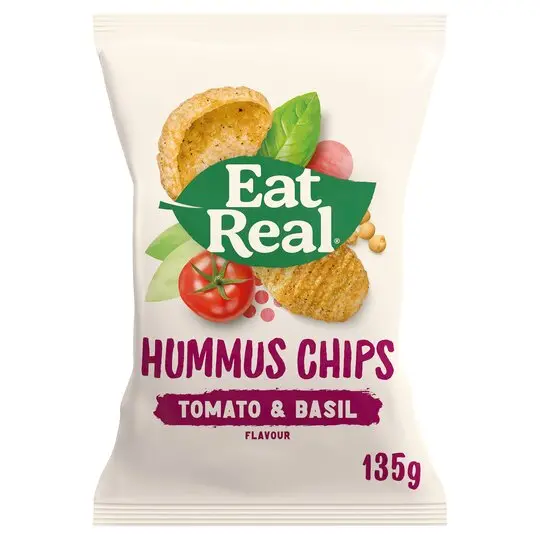 Eat Real Tomato & Basil Hummus Chips – 10-Pack (135G Each) 1