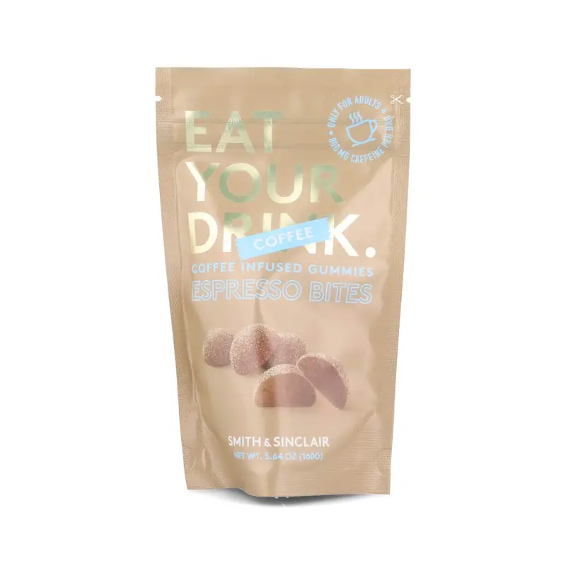 Eat Your Drink Espresso Bites – 160G Caffeinated Coffee-Flavoured Jelly Sweets 1