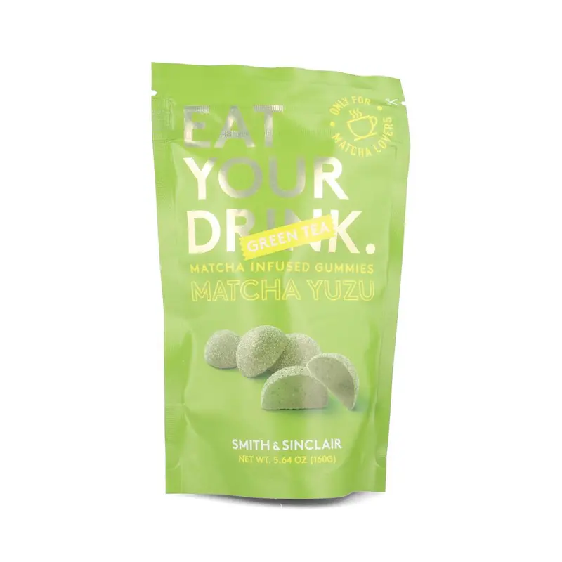 Eat Your Drink Matcha Yuzu Jelly Sweets – 160G Caffeinated Japanese-Inspired Gelatin Candies 1