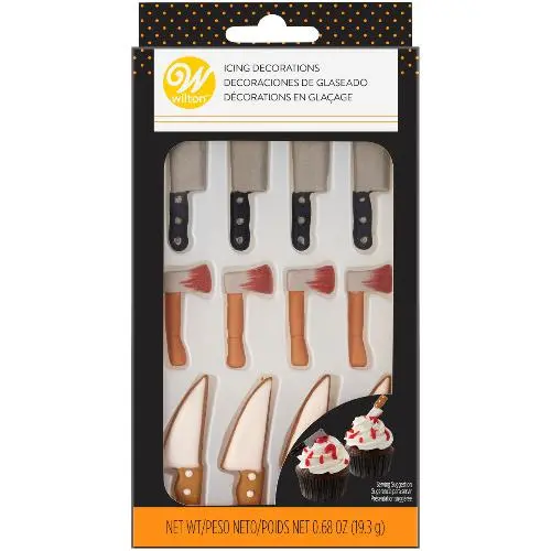 Edible Knife & Cleaver Icing Embellishments 1