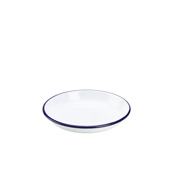 Enamel Rice And Pasta Plate – 18 Cm Diameter, Vintage-Style Ceramic-Coated Dish, Single 1