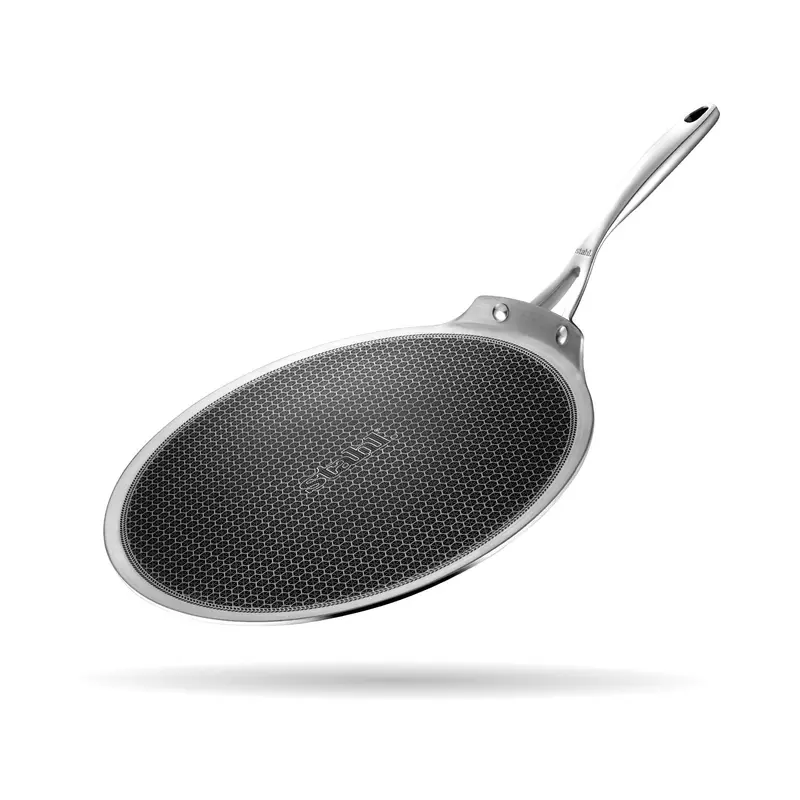 Engrave Artisan Hybrid Flat Tawa – Smooth Surface Griddle For Pancakes & More 1