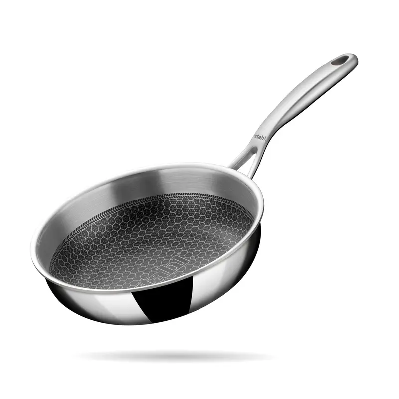 Engrave Artisan Hybrid Frypan – Rivetless Ergonomic Handle Design 1