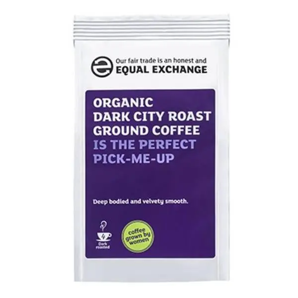 Equal Exchange Dark Roast Ground Coffee – 8 Bags × 200G 1