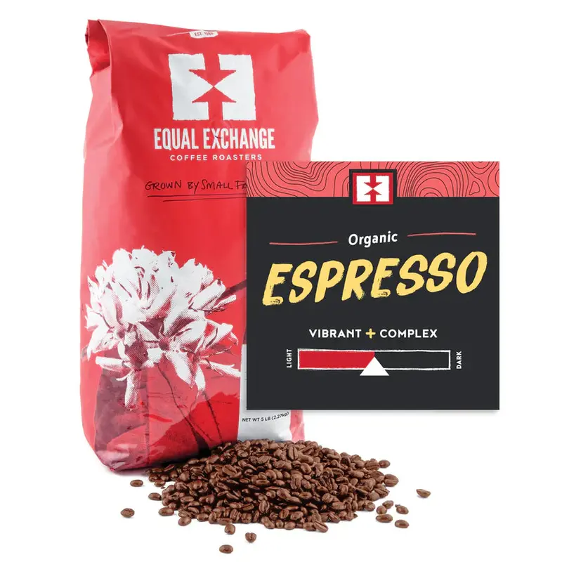 Equal Exchange Espresso Whole Bean Coffee For Catering – 6 X 1Kg Bags 1