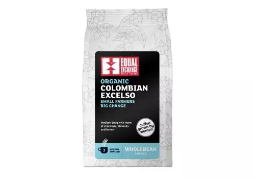 Equal Exchange Organic Colombian Excelso Whole Bean Coffee – 8 × 227G Bags 1