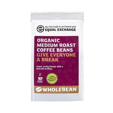 Equal Exchange Organic Medium Roast Whole Bean Coffee – 8-Pack (200G Each) 1