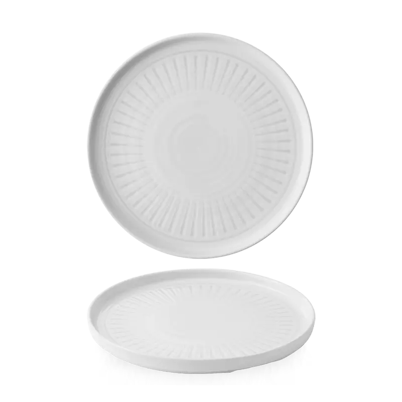 Era Grey Walled Rim Plate – 8.25 In Diameter – 6-Pack 1
