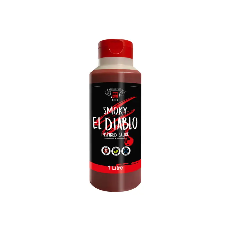 Essential Cuisine Smoky El Diabolo Sauce – Bold Chipotle & Ancho Infused, 1L 1