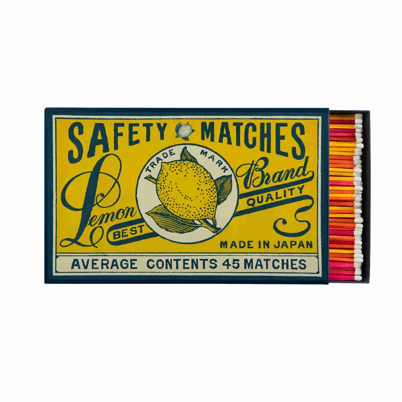 Extra-Large Lemon-Printed Safety Matches 1