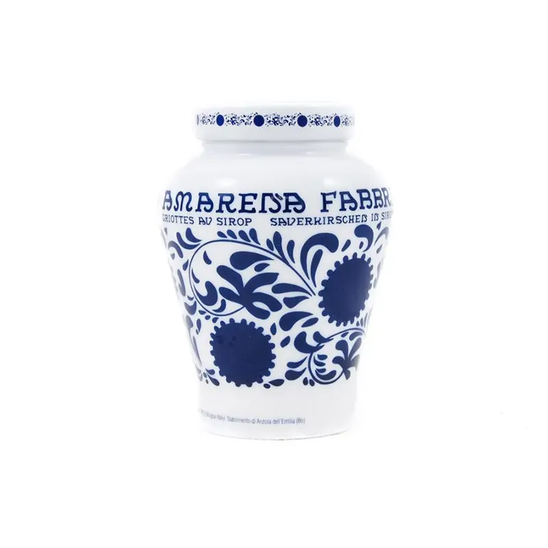 Fabbri Amarena Cherries In Syrup – Elegant Opaline Glass Jar, 600G 1