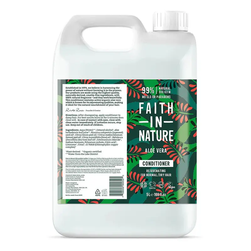 Faith In Nature Aloe Vera Conditioner – 5L Soothing, Lightweight Hydration 1