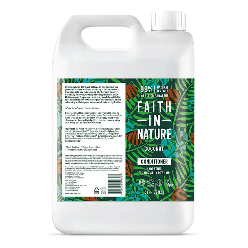 Faith In Nature Coconut Conditioner – 5L Rich, Tropical Hair Treatment 1