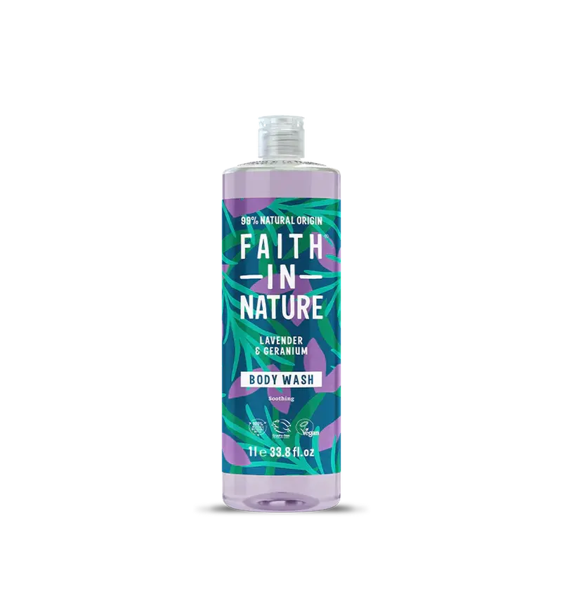 Faith In Nature Lavender & Geranium Body Wash – 1L Natural Skincare 1