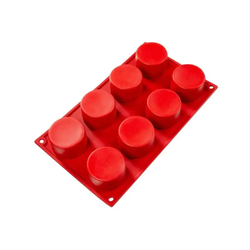 Fat Daddio 8-Cavity Silicone Cylinder Mold For Professional Confections 1