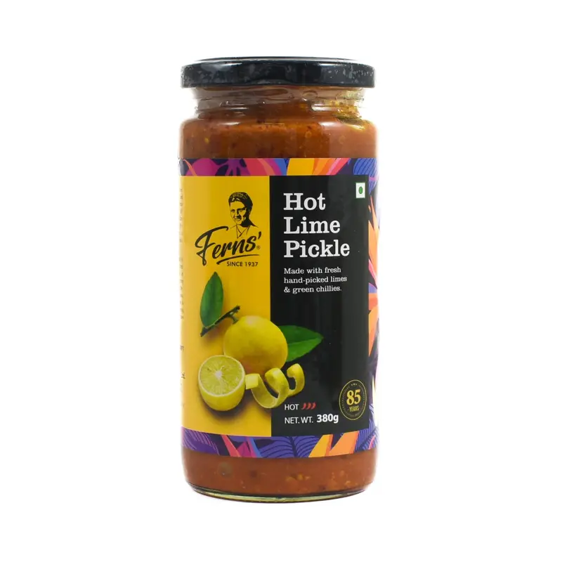 Ferns Zesty Hot Lime Pickle (380G) 1