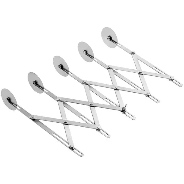 Five-Blade Adjustable Pastry Wheel Cutter In Stainless Steel 1
