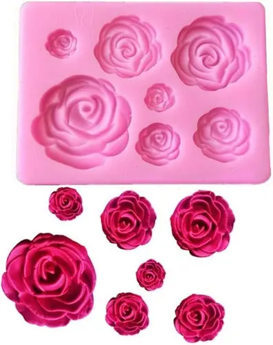 Floral Rose Bouquet Silicone Mold 1