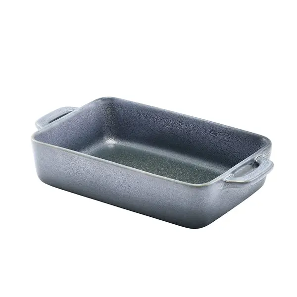 Forge Graphite-Finish Rectangular Stoneware Dish – 16 X 10.5 X 4 Cm – Set Of 6 1
