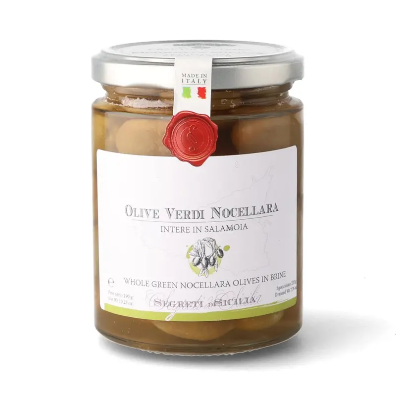 Frantoi Cutrera Whole Green Nocellara Olives In Brine – 290G 1