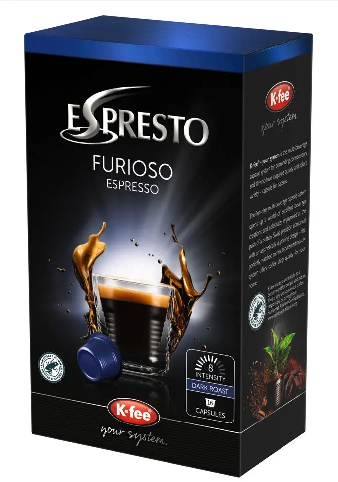 Furioso K-Fee & Espresto Capsules – Intense, Full-Bodied Coffee Experience 1