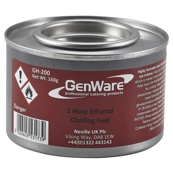 Gen-Heat Ethanol Chafing Fuel Cans – 2-Hour Burn Time, Catering Grade (Pack Of 36) 1