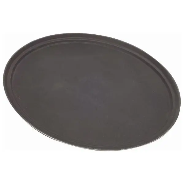Gengrip 27-Inch Oval Non-Slip Serving Tray – Matte Black Finish 1