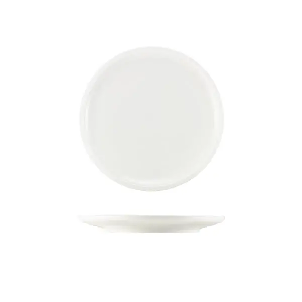Genware 20 Cm Porcelain Flat-Rim Dinner Plate – Pack Of 6 1