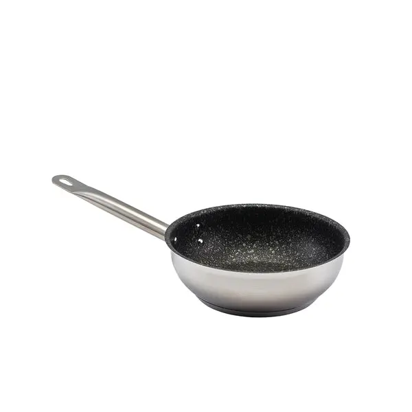 Genware 20Cm Non-Stick Teflon-Coated Stainless Steel Sauteuse Pan – Single Unit 1