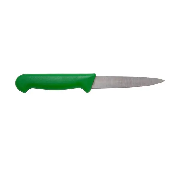 Genware 4-Inch Vegetable Knife – Green Handle 1
