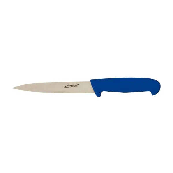 Genware 6-Inch Flexible Blue Filleting Knife – Single Piece 1