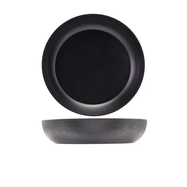 Genware Black Melamine Wide Buffet Bowl – 35Cm X 7.5Cm 1