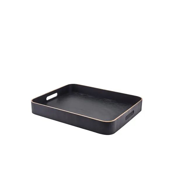 Genware Black Wood Veneer Butler’S Tray – 45.5 × 36 Cm, 1 Per Case 1