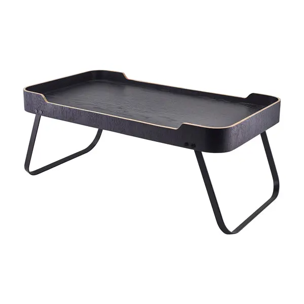 Genware Black Wood Veneer Room Service Tray – 59 × 30 × 23 Cm, Single Unit 1