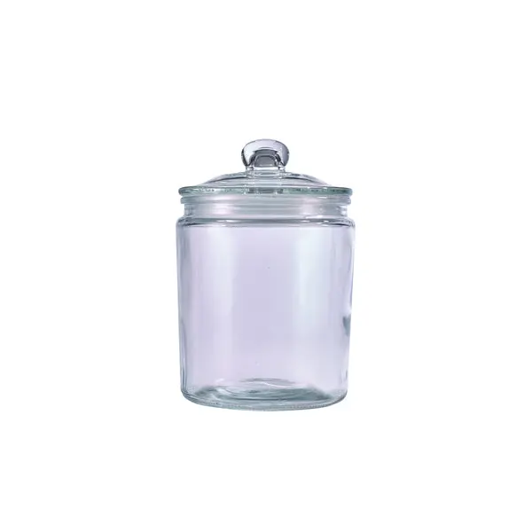 Genware Clear Glass Biscotti Jar – 1.8 Litre Capacity – 6-Pack 1