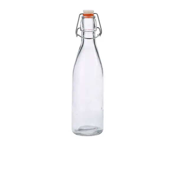 Genware Glass Swing-Top Beverage Bottle – 0.5 L (17.5 Oz) – 12-Pack 1