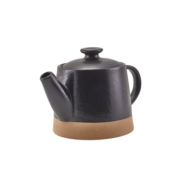Genware Kava Black Stoneware Teapot – 48Cl (16.8Oz), 6 Per Case 1