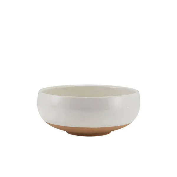 Genware Kava White Stoneware Belly Bowl – 14.5 Cm Diameter, 6 Per Case 1