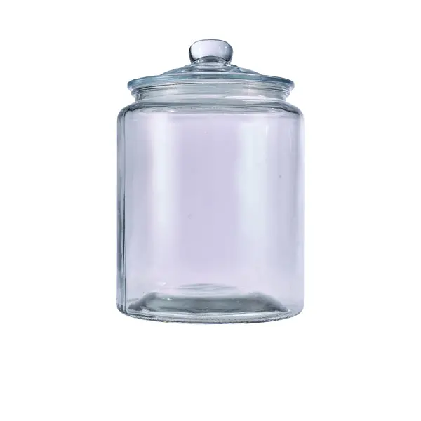 Genware Large-Capacity Glass Biscotti Jar – 6 Litres – 4-Unit Set 1