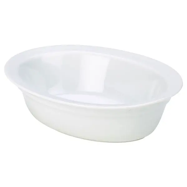 Genware Lipped Ceramic Pie Dish – 17.5Cm (6.9") Diameter, Pack Of 6 1