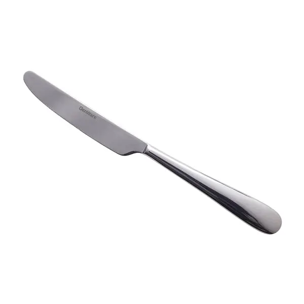 Genware Novara Stainless Steel Table Knife – 18/10 Grade, Dozen Per Case 1