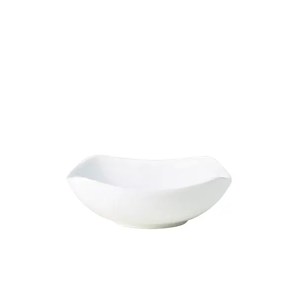 Genware Porcelain Rounded Square Bowl – 17 Cm (6.5") – Set Of 6 1