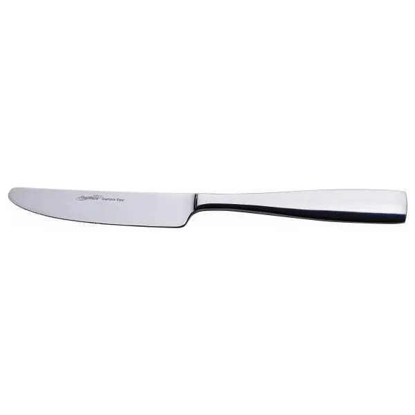 Genware Square Table Knife – 18/0 Stainless Steel, Dozen 1