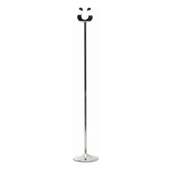 Genware Stainless Steel Table Number Holder – 30 Cm (12 In), Single Unit 1