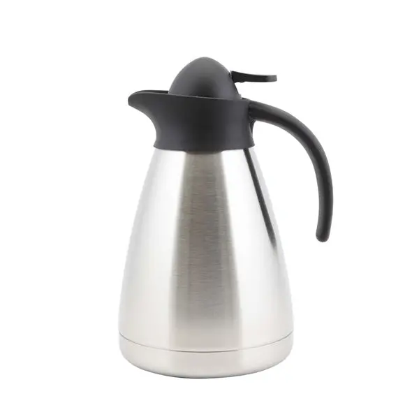 Genware Stainless Steel Vacuum Insulated Jug – 1.0 Litre Capacity (Single Unit) 1