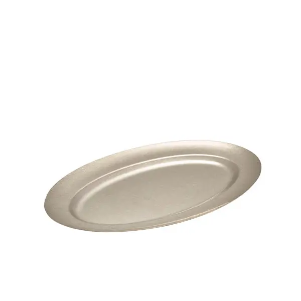 Genware Vintage Steel Oval Platter – 41Cm Length, 6 Per Case 1