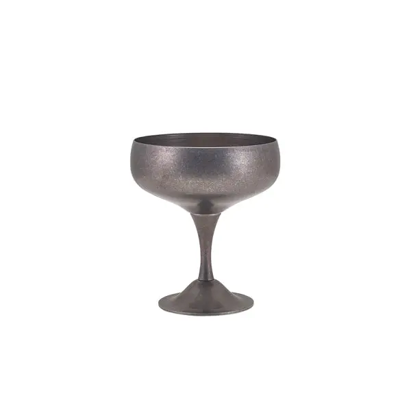 Genware Vintage-Style Steel Coupe Glass (22 Cl / 7.7 Oz) – Single Unit 1