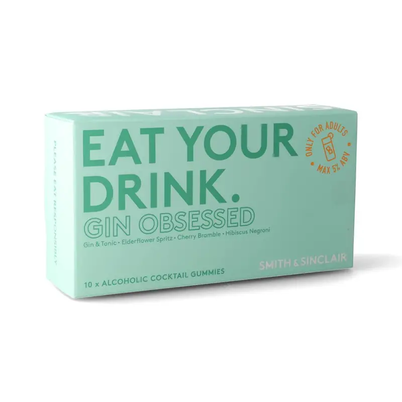Gin Obsessed Short-Dated Alcoholic Jelly Sweets – 140G (5% Abv) Botanical Gelatin Treats 1