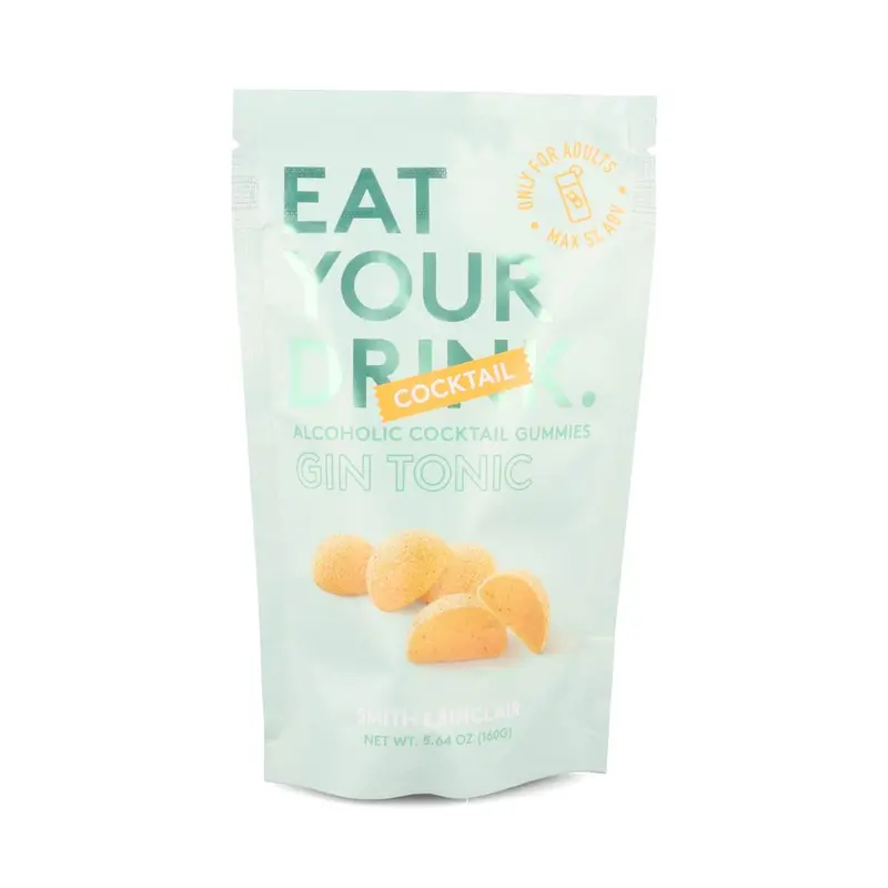 Gin & Tonic Alcoholic Cocktail Jelly Sweets – 160G (5% Abv) Crisp Botanical Gelatin Treats 1
