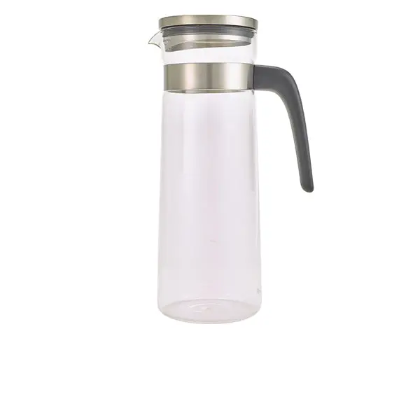 Glass Water Pitcher With Leak-Proof Stainless Steel Lid – 1.5 L (52.5 Oz) 1